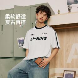 李宁 纯棉美式复古 男女同款运动T恤