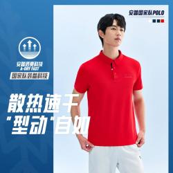 安踏 张名扬同款 男款Polo短袖