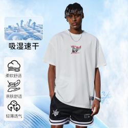 VEIDOORN 运动短袖T恤夏宽松薄款透气跑步训练羽毛球上衣男女