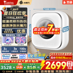 小天鹅 壁挂洗衣机小海绵2.0标准版洗烘3公斤 TD30M80W