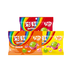 Skittles 混合水果味果汁qq软糖50g*36袋 休闲零食糖果