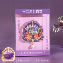 1 博物馆正版十二龙九凤冠冰箱贴国风冰箱装饰全国旅游纪念品 十二龙九凤冠 文物冰箱贴