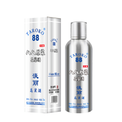 TAROKO 88 八八原浆品鉴酒淡丽高粱酒 盒装 42度 750mL 1瓶 银色