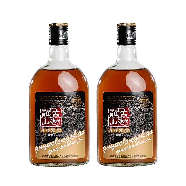 古越龙山 绍兴黄酒 清醇老酒 三年陈花雕酒 500mL*2瓶