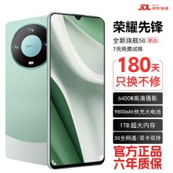 荣耀 先锋新品1TB大内存9800mAh快充大电池高清拍照骁龙888电竞老人AI智能手机 雅川青 16GB运行+256内存