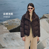坦博尔 TB5530306Z 立领保暖 粉末咖啡 XL 女士羽绒服