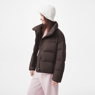 坦博尔 TB5530306Z 立领保暖 粉末咖啡 XL 女士羽绒服