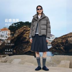 坦博尔 冬季短款泡芙羽绒服女小个子时尚立领保暖外套TB5530306Z 静奢灰 XS (155)