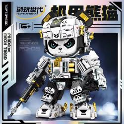 创玩世代 8803熊猫机甲 525颗粒 拼插积木