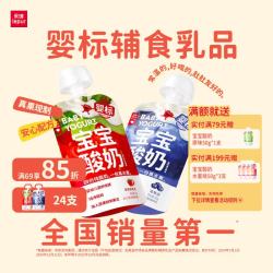 乐纯 宝宝酸奶 常温婴标 果泥酸奶 6月龄+ 蓝莓味、草莓味各12支