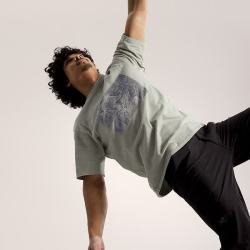 ARC'TERYX KRAGG COTTON LITHOGRAPHICA SS 男子 棉质短袖T恤 HABITAT/岩灰绿 L