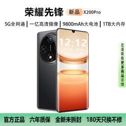 荣耀先锋新品1TB手机9800mAh快充长续航学生电竞老人AI智能拍照抗摔防水 典雅黑 20GB运行