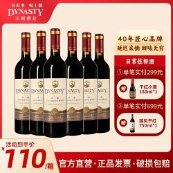 Dynasty ynasty 王朝 迟采干红葡萄酒750ml*6瓶国产红酒佐餐酒整箱