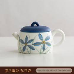 手绘葫芦茶壶一壶两杯礼盒