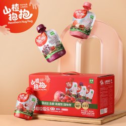 山楂抱抱 吸吸乐果汁型果冻草莓健康零食山楂吸吸果冻礼盒60g