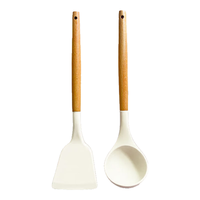 季芒 食品级硅胶 锅铲+汤勺 厨房小工具