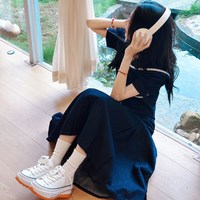 EXCELSIOR 饼干鞋 夏季增高女鞋运动休闲板鞋百搭小白鞋厚底帆布鞋