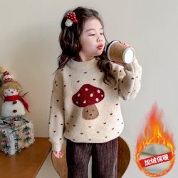 女童超好看毛衣2026秋冬季新款儿童洋气刺绣内搭上衣宝宝冬装衣服