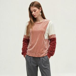 adidas NEO 女款圆领拼接运动卫衣