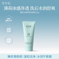 雪玲妃 薄荷洗面奶舒缓保湿深层清洁夏日冰感舒爽洁面乳20g中样