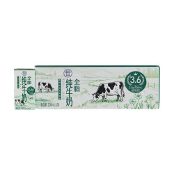 盒马 全脂纯牛奶 200ml*24盒