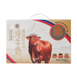 盒马 挪威红牛4.0纯牛奶 200ml*12盒