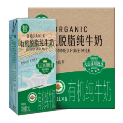 盒马 有机脱脂纯牛奶 1L*6盒