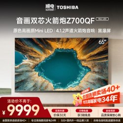东芝电视65英寸音画双芯Mini LED黑瀑屏4K超高清 高刷游戏电视机