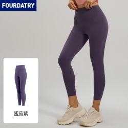 FOURDATRY 蜜桃臀跑步运动瑜伽裤弹力高腰收腹提臀裸感无