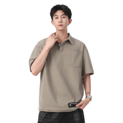 :CHOCOOLATE CHOCOOLATE 短袖Polo衫 卡其色 2XL