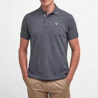Barbour 男女同款短袖POLO衫 格纹领