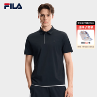 FILA 官方男子针织短袖POLO衫2026秋季新款休闲舒适凉感上衣