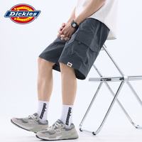 Dickies 冰丝短裤男士2026夏季新款速干工作运动沙滩宽松五分中大裤衩子装 深灰色 【官方正品