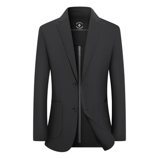 罗蒙 男士西服套装 黑色 XL