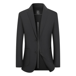 罗蒙 男士西服套装 黑色 XL