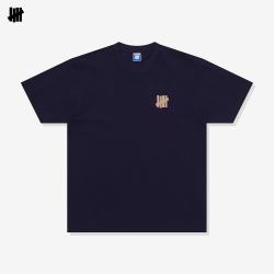UNDEFEATED 五条杠官方2026年春季新品UNDFTD字母短袖T恤男上衣 藏青色 L