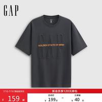 Gap 男女装2026夏季新款纯棉立体logo宽松圆领短袖T恤上衣892355