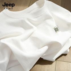 JEEP SPIRIT 吉普短袖t恤男2026新款纯棉男士半袖圆领透气夏季宽松上衣男款