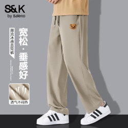 班尼路 S&K系列裤子男夏季学生潮牌男士休闲裤子运动冰丝速干宽松直筒裤