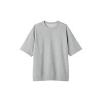 無印良品 MUJI AB1PYA6S 轻薄毛圈棉 灰色 L 男士T恤