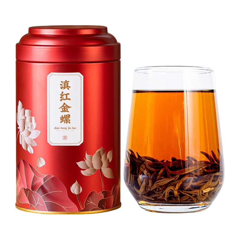 绿满堂 滇红金螺特级蜜香 125g 罐装 红茶