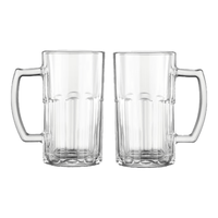 京东京造 啤酒杯 550ml*2只 带把手扎啤杯