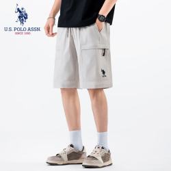 U.S. POLO ASSN. 男士工装短裤 多口袋休闲裤