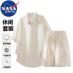 NASA MARVEL 男士短袖套装 休闲运动翻领POLO衫