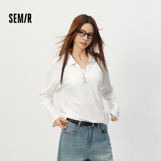 森马 109326115004 白色长袖 POLO衫