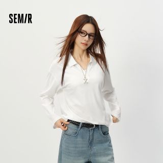 森马 109326115004 白色长袖 POLO衫