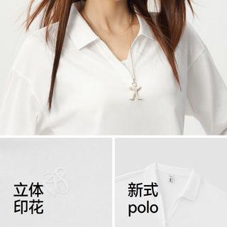 森马 109326115004 白色长袖 POLO衫