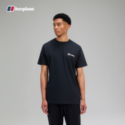 Berghaus26夏季新品徽章款轻盈透气户外通勤男款短袖T恤 陨石黑 XL