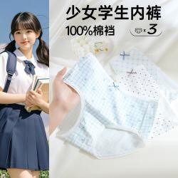 芬腾可安 3条装女士内裤女全包不夹臀