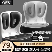 百亿补贴：OES 英国OES人体工学护腰按摩坐垫坐姿椅超大号办公久坐腰背支撑靠垫